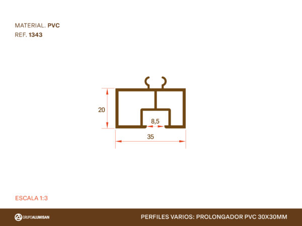 Perfil PVC