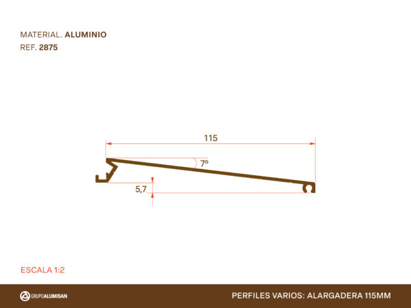 Perfil de aluminio