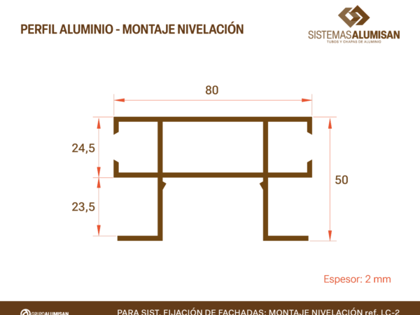 Perfil aluminio fachadas