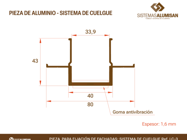 sistema cuelgue fachadas