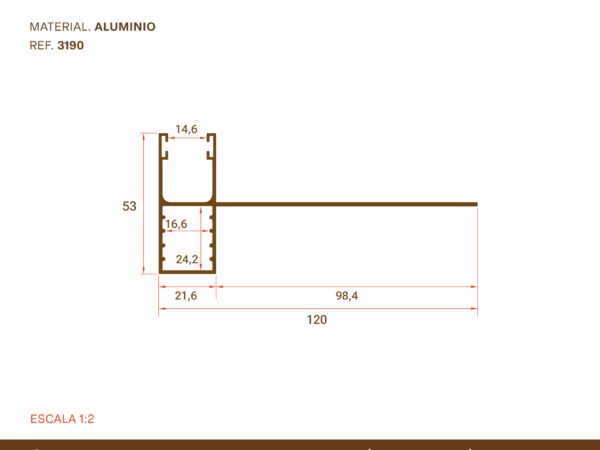 Guía Aluminio