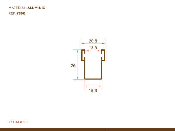 Guía Aluminio