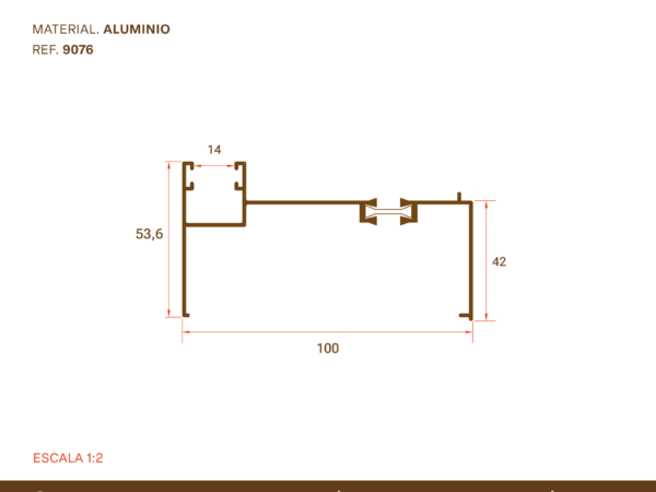 Guía aluminio