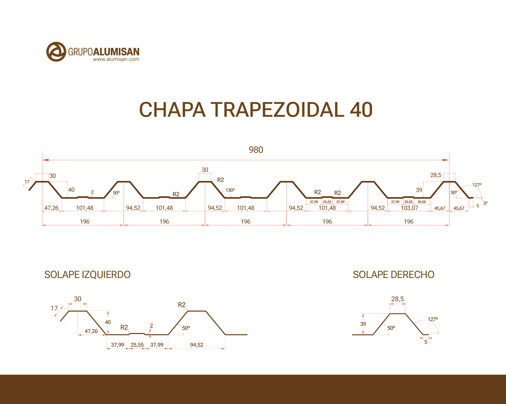 Chapa Aluminio Trapezoidal 10
