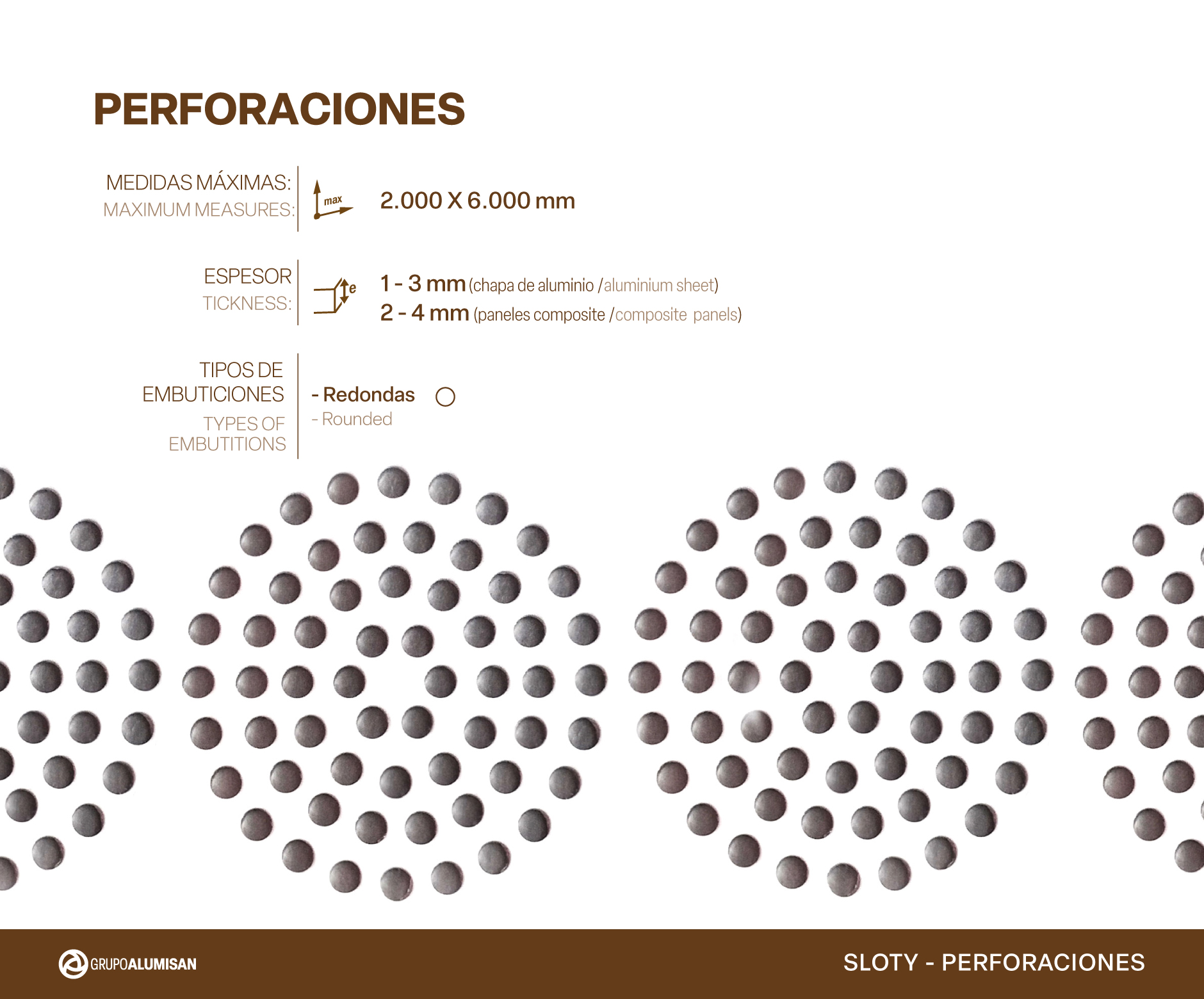 Perforaciones redondas