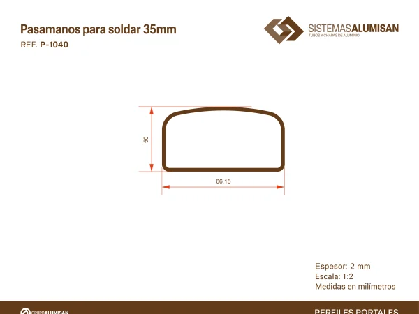 Pasamanos Aluminio