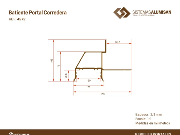 Batiente Portal Corredera